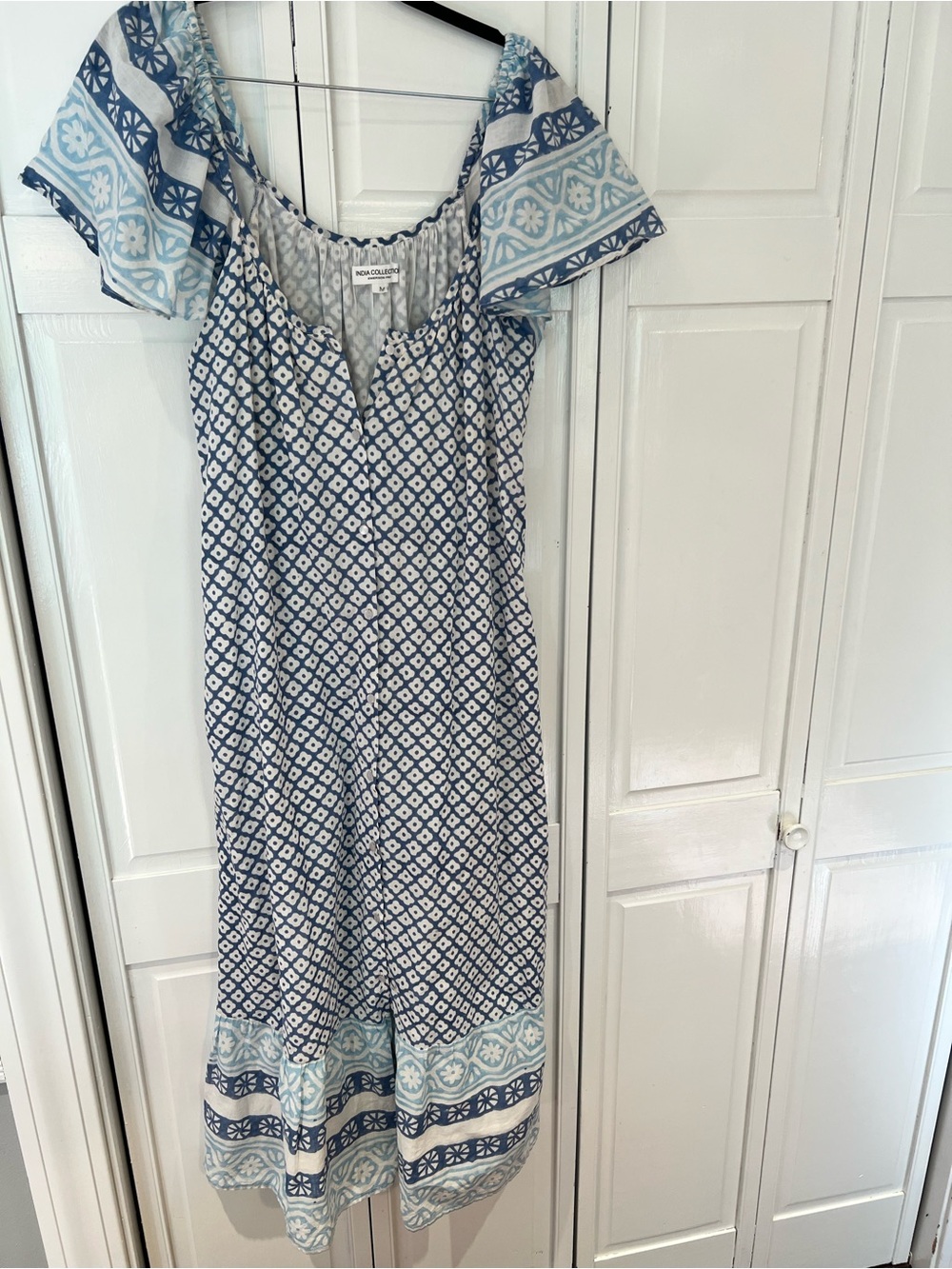 EUC India Collection Emerson Frye Tasha Button Down Midi Maxi Sundress - Picture 3 of 6